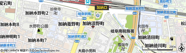 岐阜県岐阜市加納清野町周辺の地図
