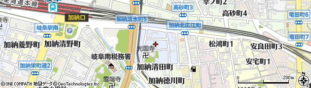 岐阜県岐阜市加納西広江町周辺の地図