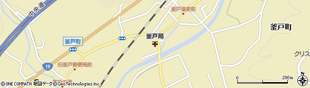 釜戸郵便局 ＡＴＭ周辺の地図