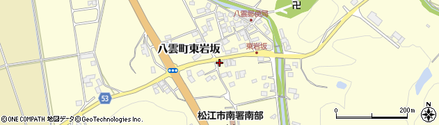 島根県松江市八雲町東岩坂310周辺の地図