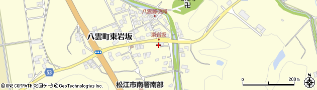 島根県松江市八雲町東岩坂300周辺の地図