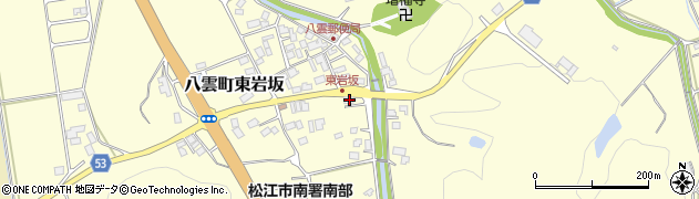 島根県松江市八雲町東岩坂293周辺の地図
