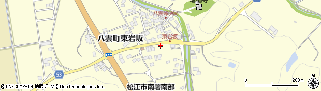 島根県松江市八雲町東岩坂303周辺の地図