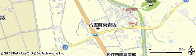 島根県松江市八雲町東岩坂245周辺の地図