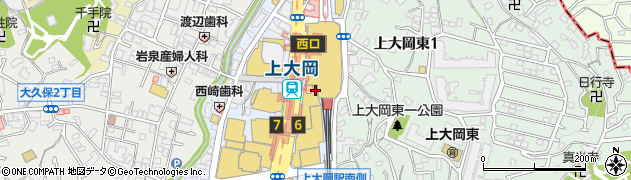 京急ショッピングプラザ・ウィング上大岡　２階トライアングル周辺の地図