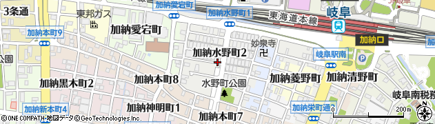 岐阜県岐阜市加納水野町周辺の地図