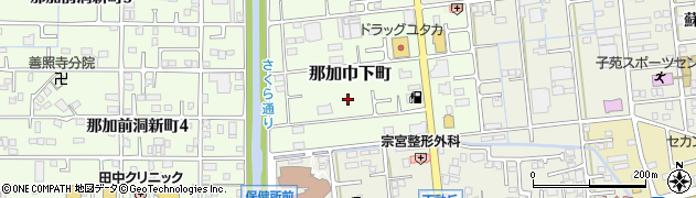 岐阜県各務原市那加巾下町周辺の地図