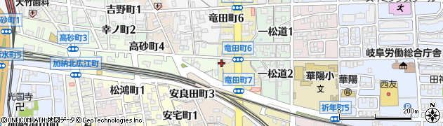 岐阜華陽郵便局周辺の地図