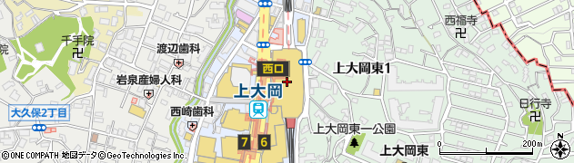 京急ショッピングプラザ・ウィング上大岡　３階プチ・フルール周辺の地図