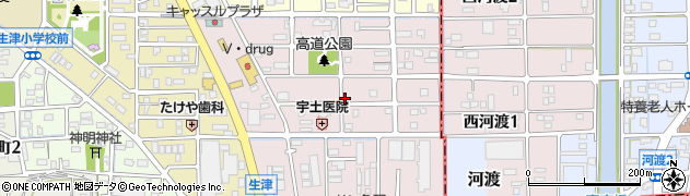 岐阜県瑞穂市馬場小城町周辺の地図
