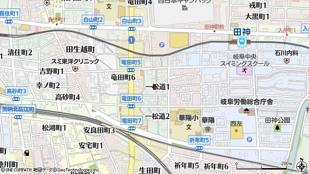 〒500-8403 岐阜県岐阜市一松道の地図