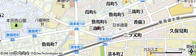 岐阜県岐阜市三歳町周辺の地図