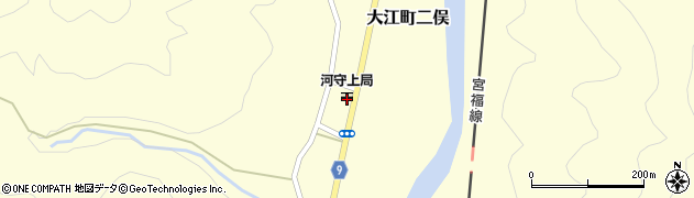 河守上郵便局周辺の地図