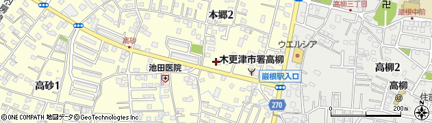 千葉県木更津市本郷周辺の地図
