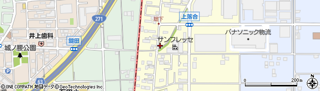 神奈川県厚木市上落合377周辺の地図