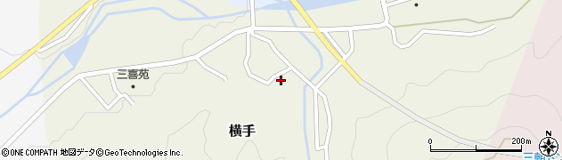 鳥取県東伯郡三朝町横手周辺の地図
