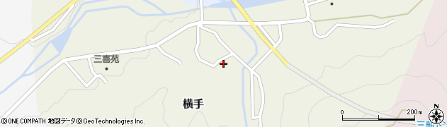 鳥取県三朝町（東伯郡）横手周辺の地図
