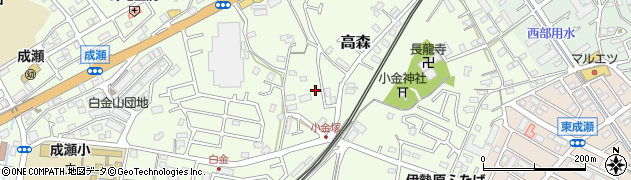 神奈川県伊勢原市高森周辺の地図