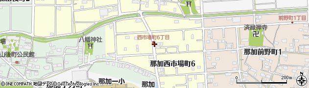 岐阜県各務原市那加西市場町6丁目周辺の地図