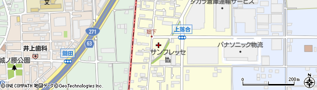 神奈川県厚木市上落合376周辺の地図