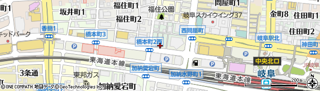 古風人 岐阜駅前周辺の地図
