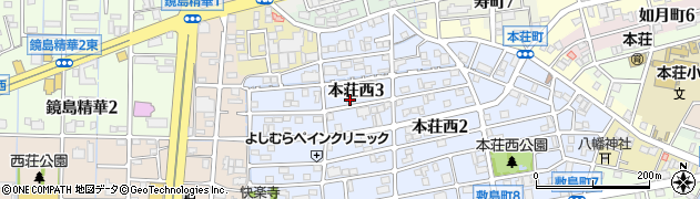 岐阜県岐阜市本荘西3丁目144周辺の地図