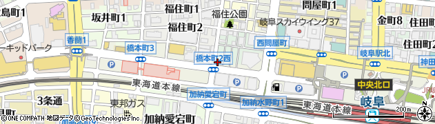 ご馳走ダイニング 雅Japo 岐阜駅橋本店周辺の地図