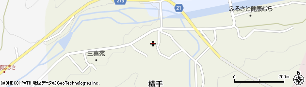 鳥取県東伯郡三朝町横手296周辺の地図