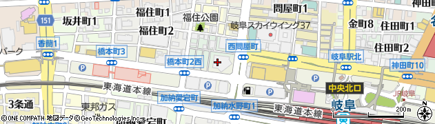 株式会社日立ビルシステム　岐阜営業所周辺の地図