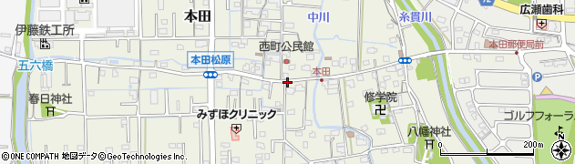 本田西町周辺の地図