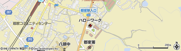 鳥取県八頭庁舎　清掃員事務室周辺の地図