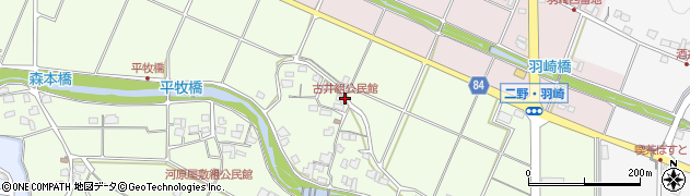 古井組公民館周辺の地図