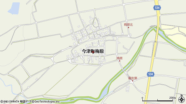 〒520-1654 滋賀県高島市今津町梅原の地図