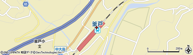 釜戸駅周辺の地図