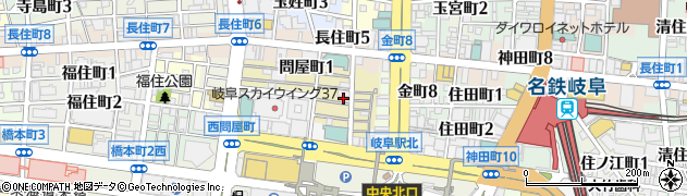 岐阜県岐阜市問屋町周辺の地図