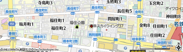 岐阜県岐阜市西問屋町周辺の地図