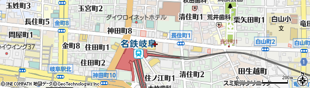 岐阜県岐阜市長住町周辺の地図