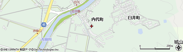 島根県安来市切川町内代町周辺の地図