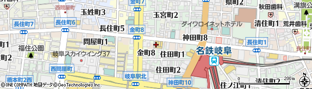 炭火焼肉 華やま 岐阜玉宮店周辺の地図