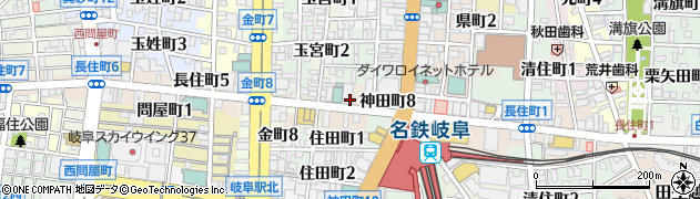 カラオケ館 岐阜駅前店周辺の地図