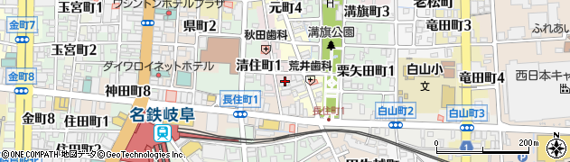 岐阜県岐阜市元住町30周辺の地図