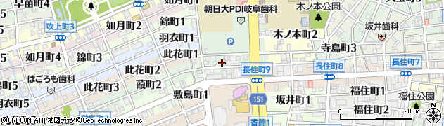 岐阜県岐阜市雨踊町周辺の地図