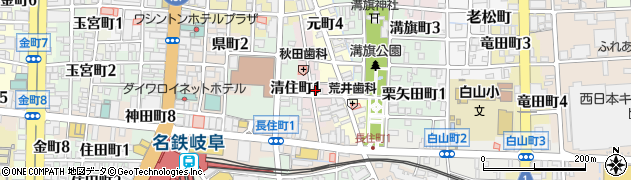 岐阜県岐阜市元住町24周辺の地図