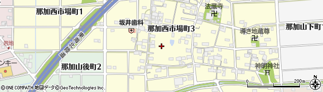 岐阜県各務原市那加西市場町3丁目周辺の地図