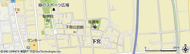 岐阜県神戸町（安八郡）下宮周辺の地図