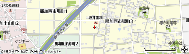 岐阜県各務原市那加西市場町2丁目周辺の地図