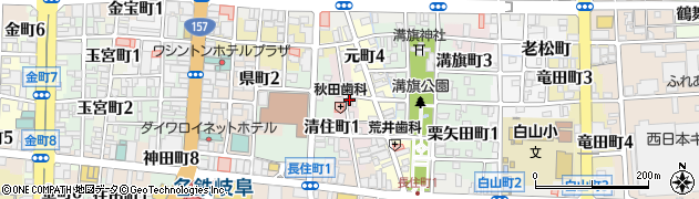 岐阜県岐阜市元住町20周辺の地図