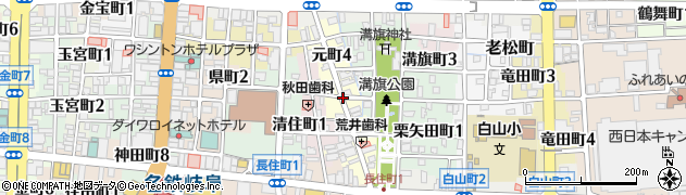 岐阜県岐阜市元町周辺の地図