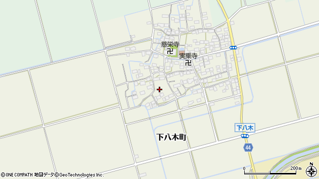 〒526-0123 滋賀県長浜市下八木町の地図