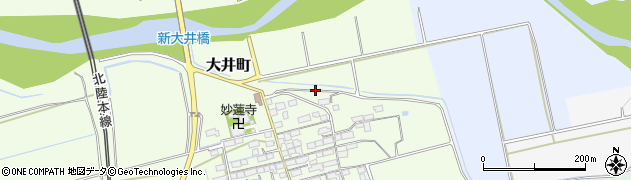 滋賀県長浜市大井町周辺の地図